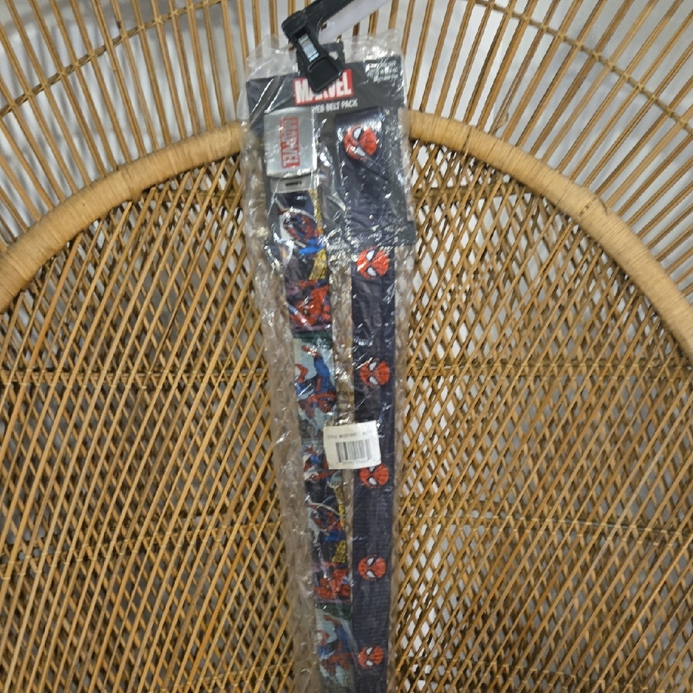Marvel Spider-Man Graphic Belt Set in Blue and Red